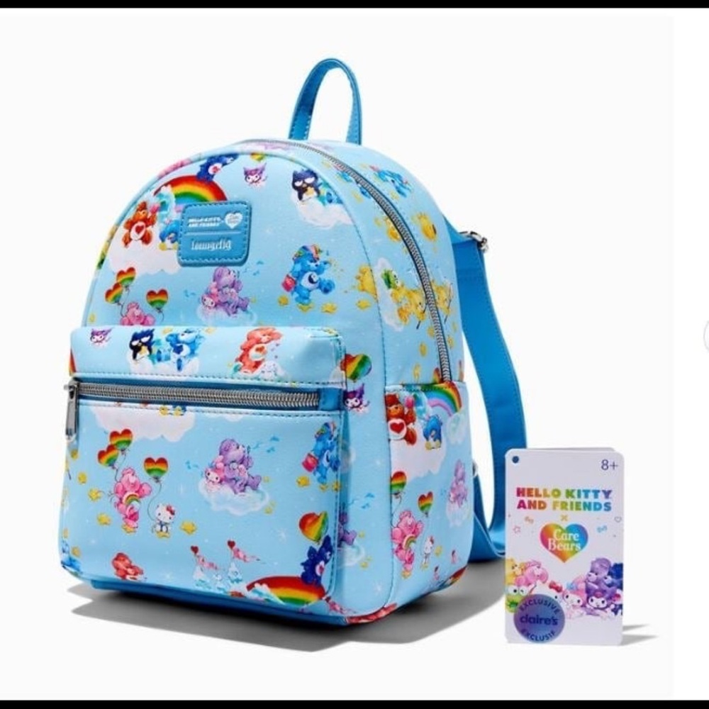 Loungefly Sanrio Hello Kitty and Friends collab w/ Care Bears mini backpack NWT - Picture 3 of 9